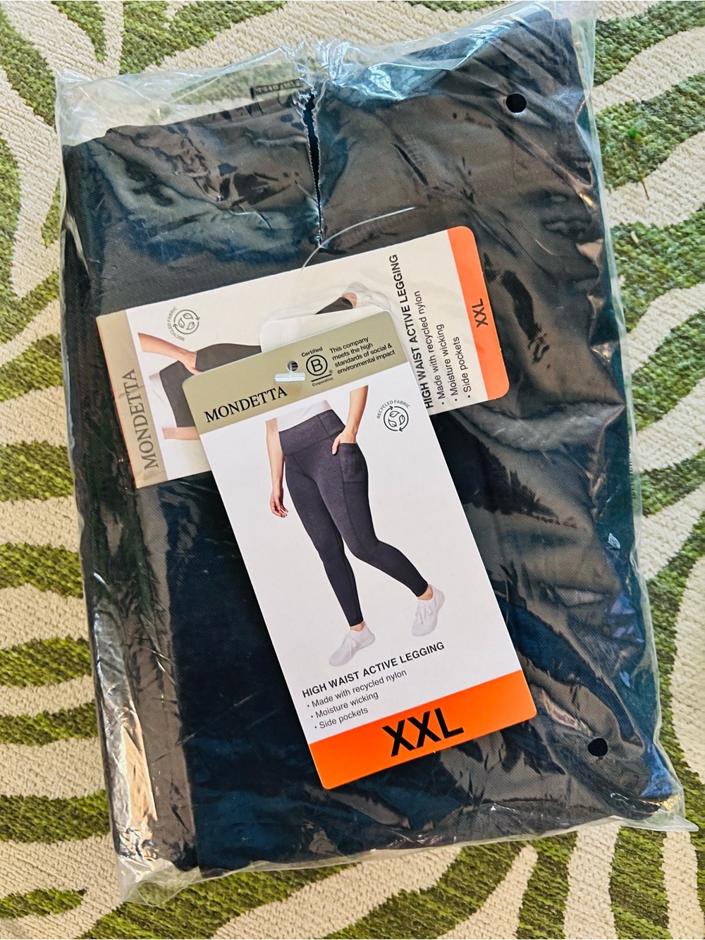 Mondetta Black High-Waist Active Leggings - XX-Large